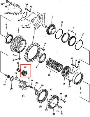 PC300-3 207-27-00040 engrenages planétaires 2072700040 PC300-3 Pièces de boîtes de vitesses